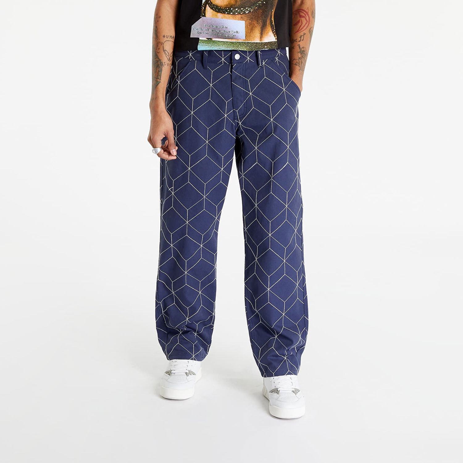 Bukser Pleasures Vocal Utility Pant Mørkeblå | P23SP035 NAVY, 0