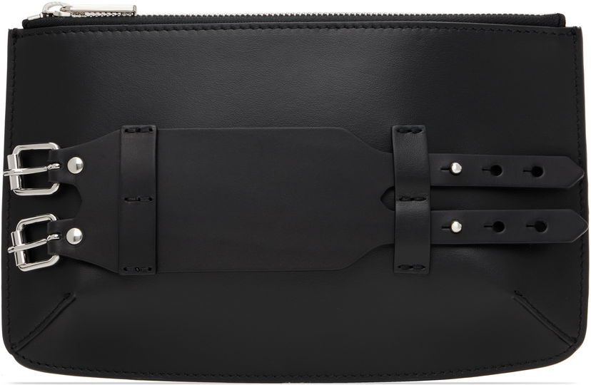 Håndtaske Maison Margiela MM6 Maison Margiela Leather Bracelet Pouch Sort | SB6WF0007 P8327