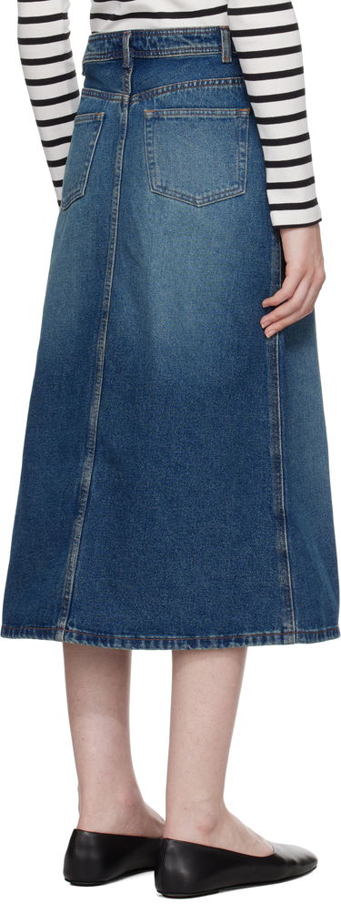 Nederdel A.P.C. Denim Midi Skirt Blå | COHFC-F06423, 2