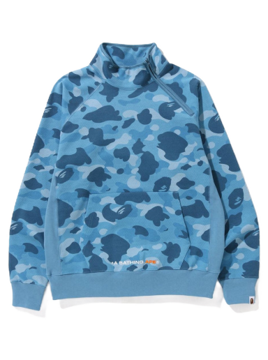 Sweater BAPE Honeycomb Camo Side Zip Crewneck Blå | 1J30-113-006