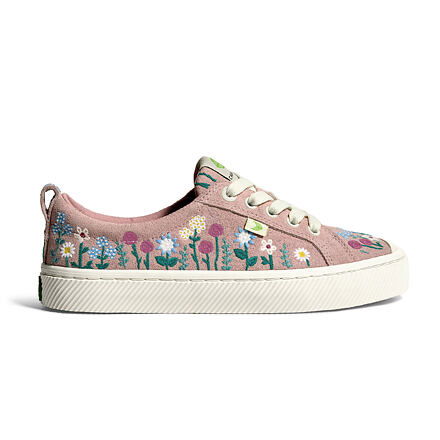 Sneakers og sko Cariuma OCA Low Embroidered Flowers Lyserød | 100102R49
