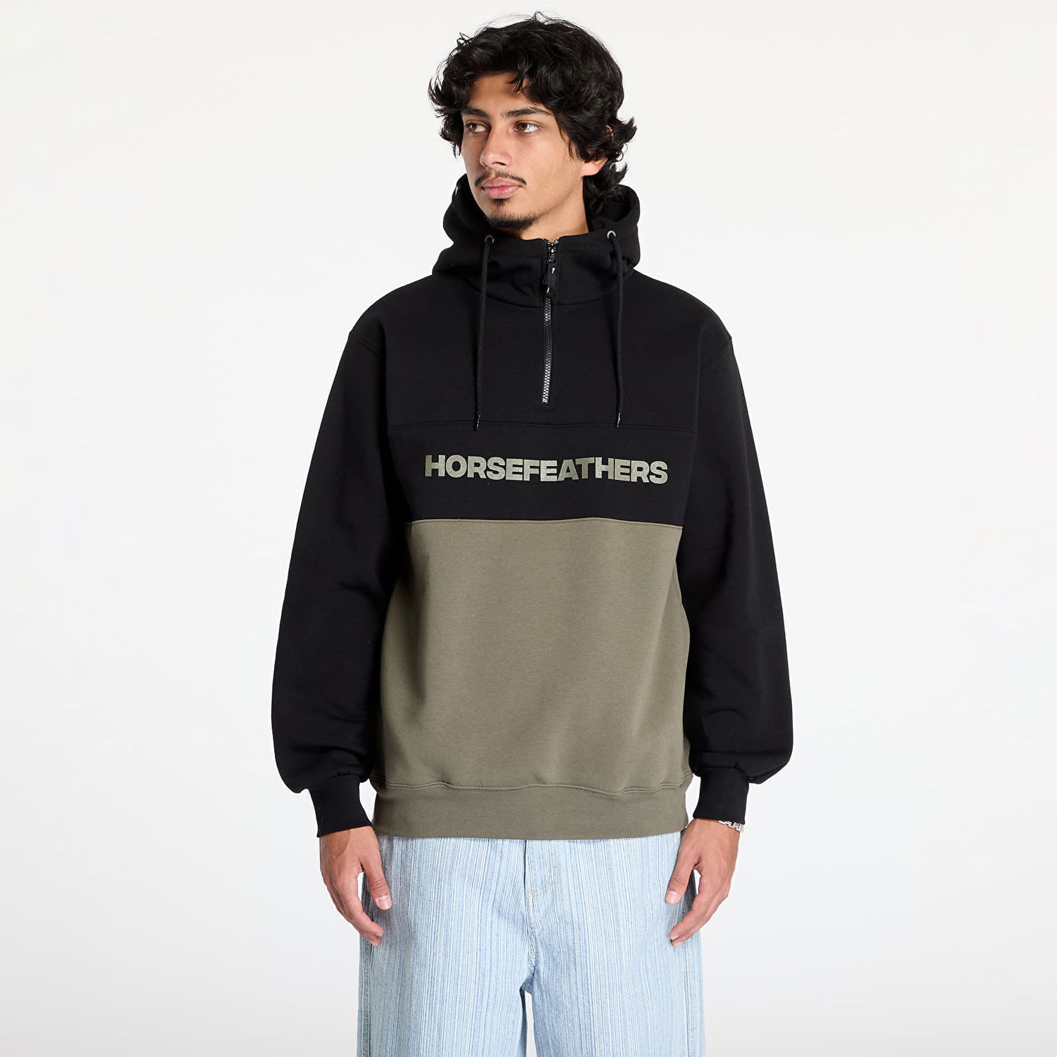 T-shirt Horsefeathers Fulton Sweatshirt Burnt Olive M Sort | SM1354B, 0