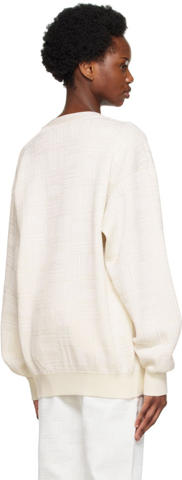 Sweater VETEMENTS Barcode Knit Cardigan Hvid | VL14KN600W, 2