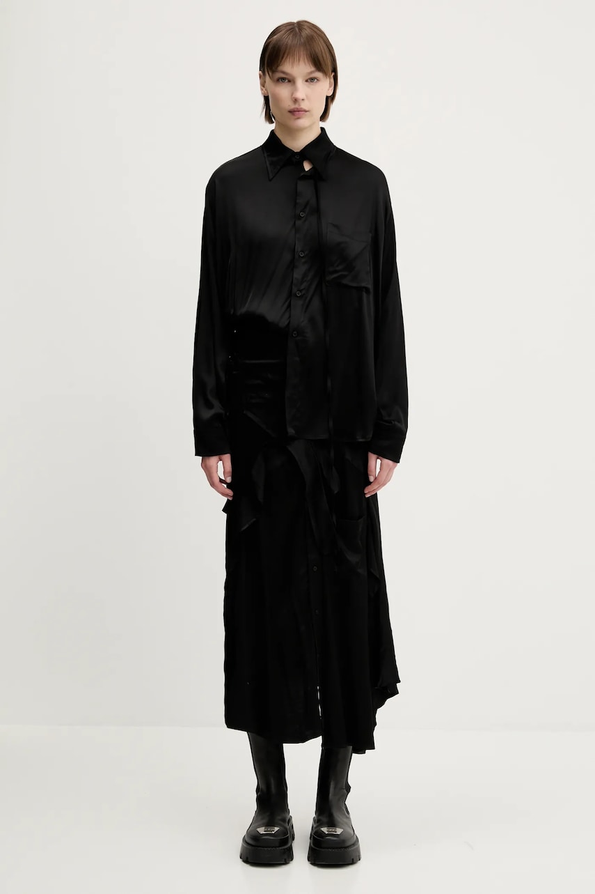 Skjorte Ottolinger Ottolinger Deconstructed Satin Maxi Dress Sort | 111.501911.02, 0