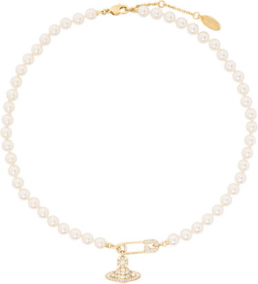 Halskæde Vivienne Westwood Pearl Necklace With Pendant Metalisk | 63010072-02R233-IM, 0