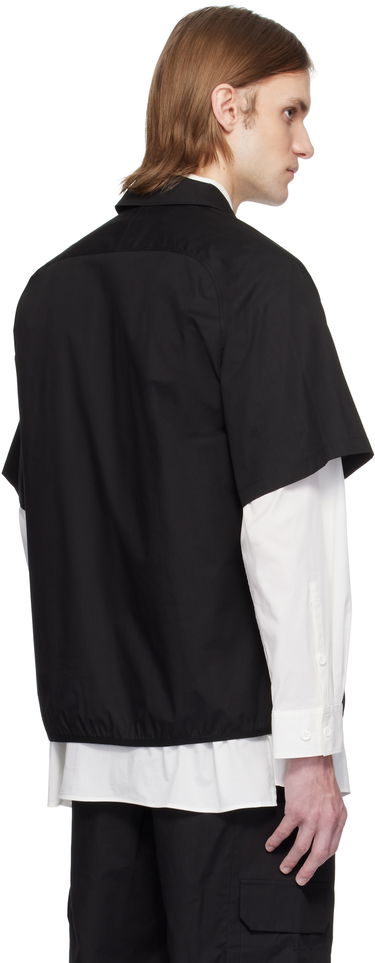 Skjorte GR10K GR10K Poplin Zip-Up Short Sleeve Shirt Sort | BG127084DI, 2