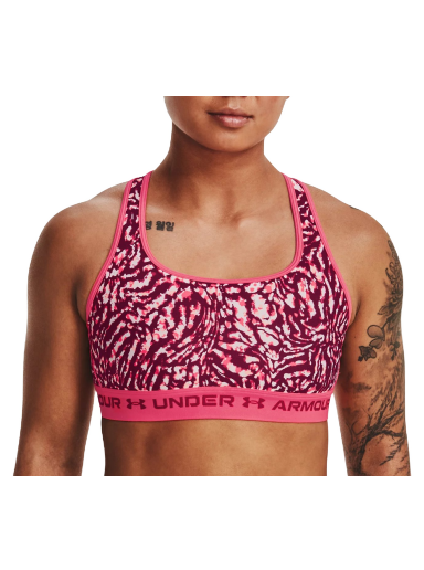 Bh Under Armour Crossback Mid Print Bra Lyserød | 1361042-975