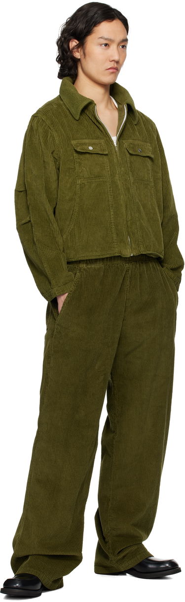 Bukser LES TIEN Les Tien Heavyweight Utility Puddle Sweatpants Grøn | WC-3089-SW, 3