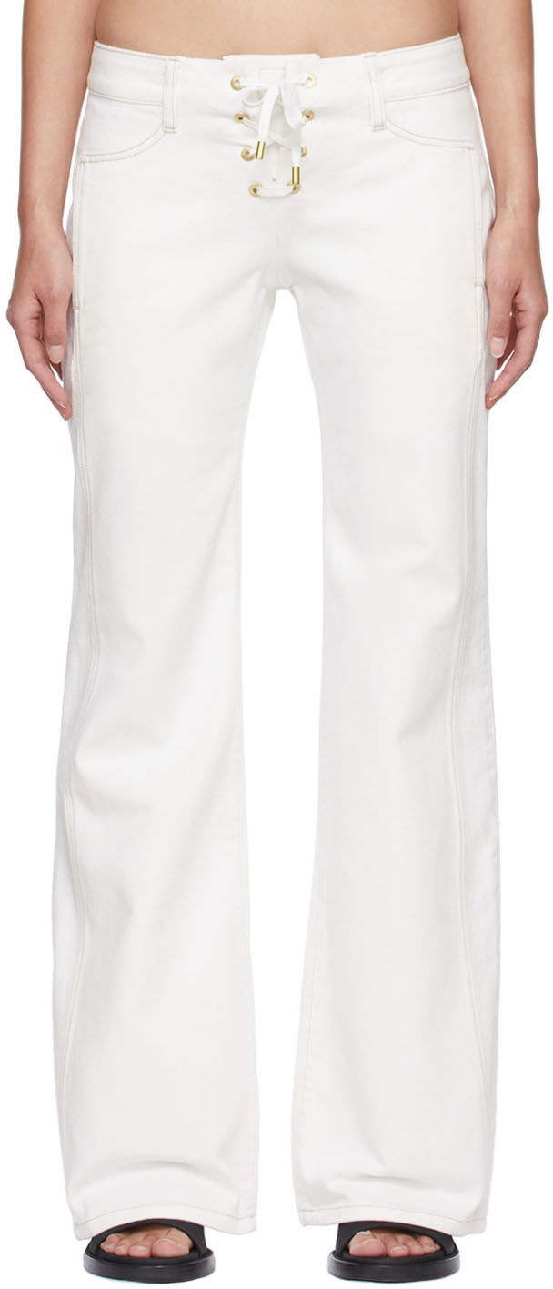 Bukser Dion Lee Dion Lee Laced Flare Jeans Hvid | C2046S22, 0