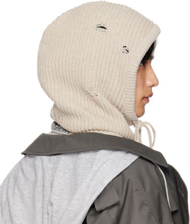 Hat Maison Margiela MM6 Maison Margiela Knit Wool Hood Beige | S52TB0008 M13138, 2