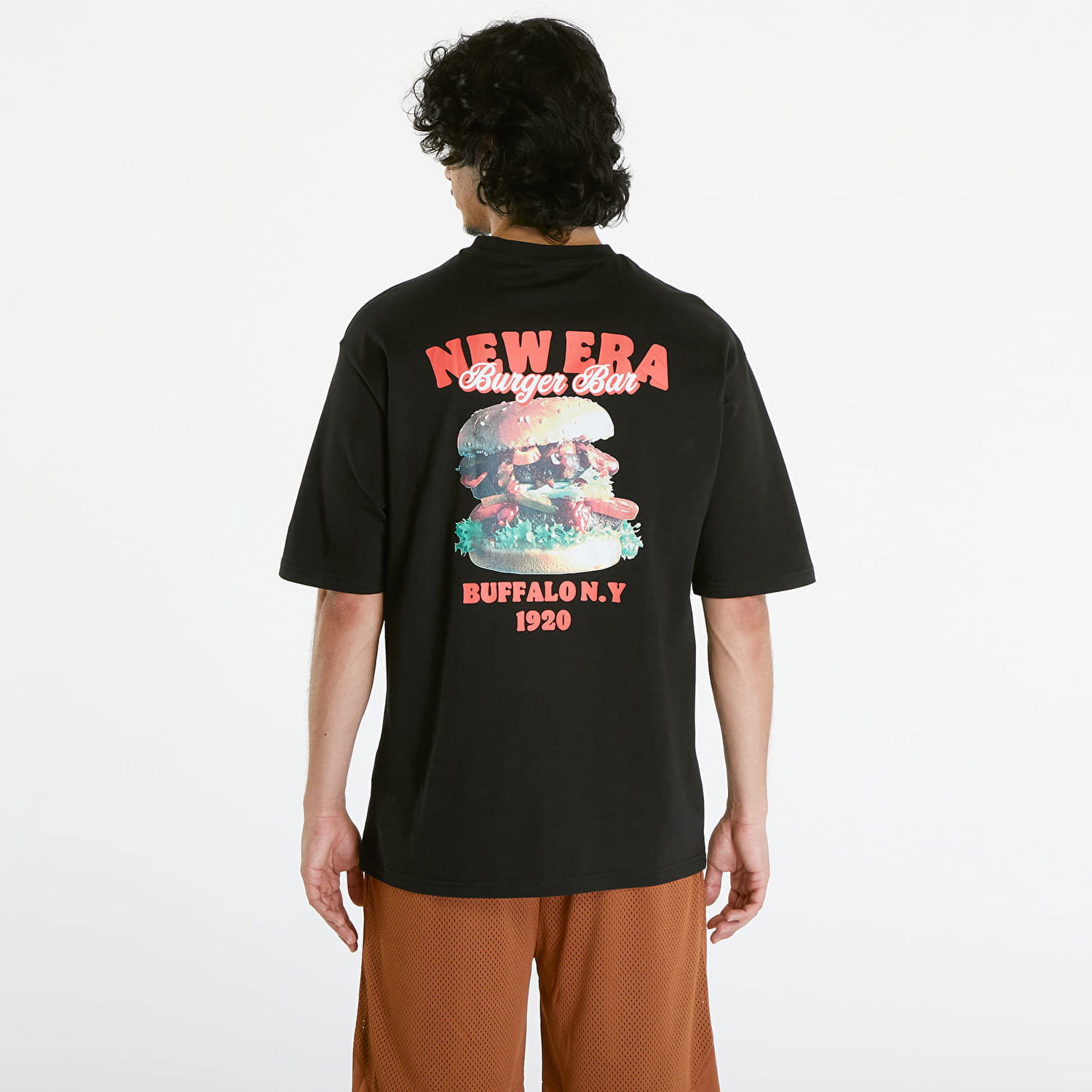 T-shirt New Era Food Graphic OS Tee UNISEX Black/ Lvr Sort | 60435396, 1