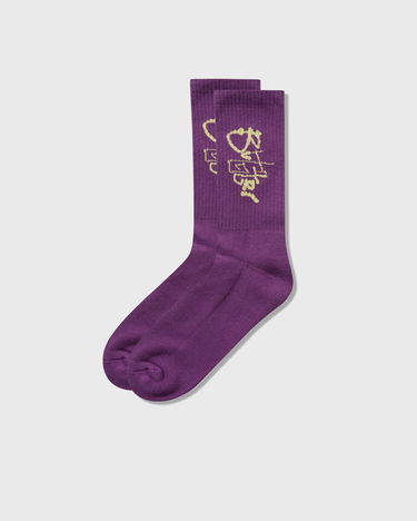 Sokker Butter Goods Scribble Crew Socks Lilla | P24298, 3