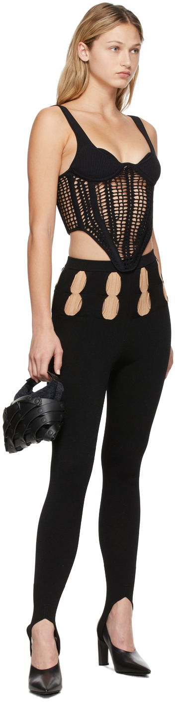 Leggings Dion Lee Double Stirrup Leggings Sort | C7015F21, 3