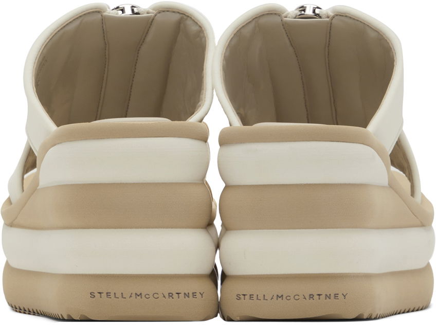 Kjole Stella McCartney Stella McCartney Scuba Slide Wedge Sandals Hvid | 810059AF00U0, 1