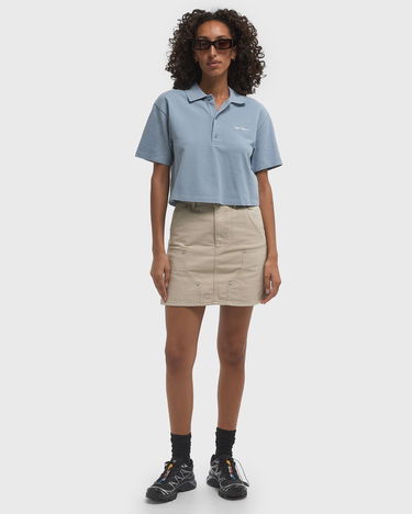 Polo skjorte Carhartt WIP Women's Short Sleeve Script Polo Shirt Blå | I034553-0F4.XX, 2