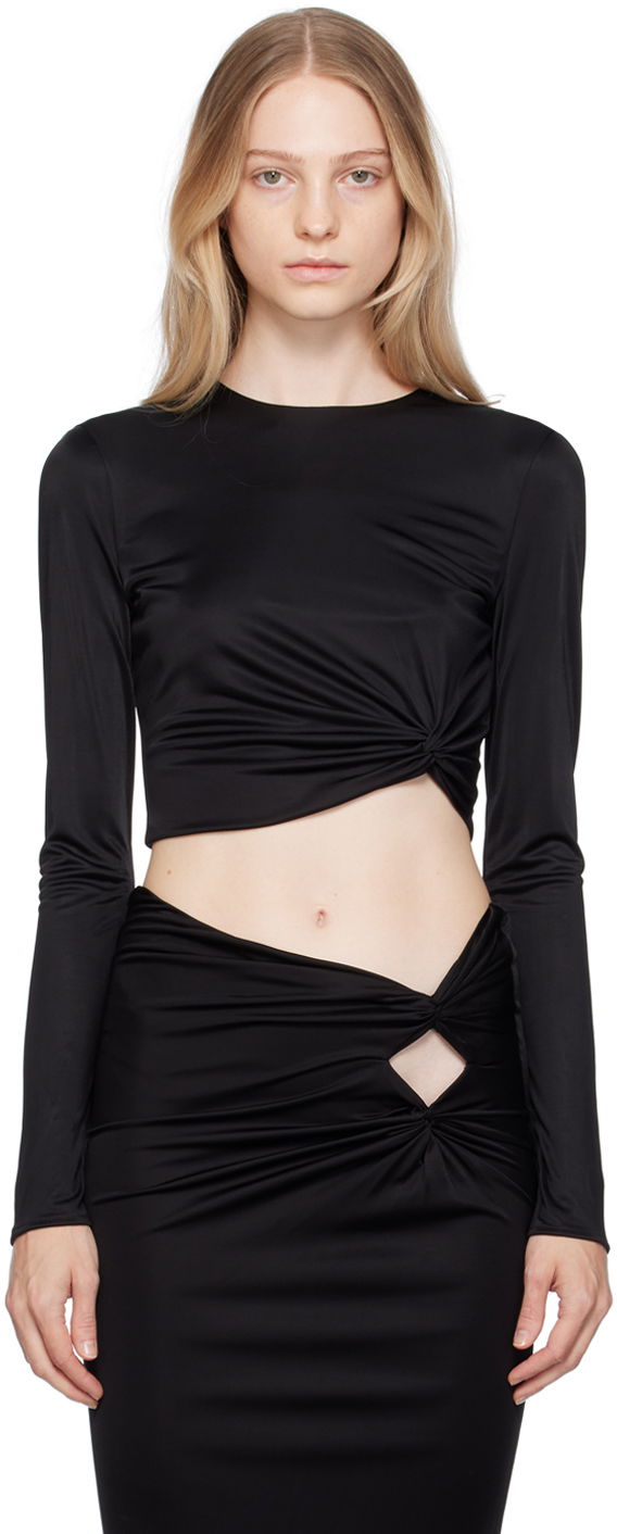 T-shirt Versace Dua Lipa x Long Sleeve T-Shirt Sort | 1011245_1A00572, 0