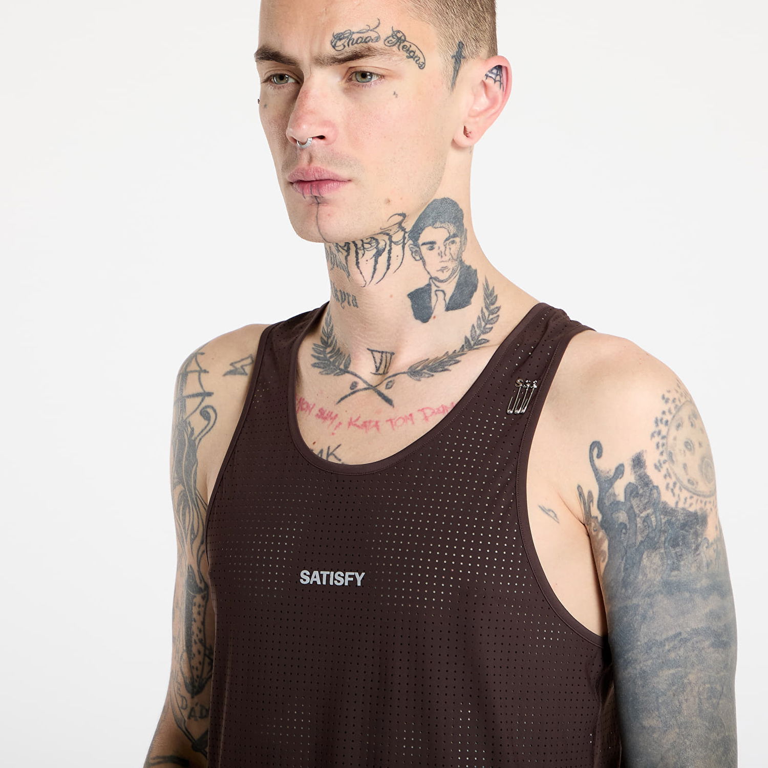 Tanktop Satisfy Satisfy Space-O Perforated Running Singlet Brun | 11004-DM-SAB, 1