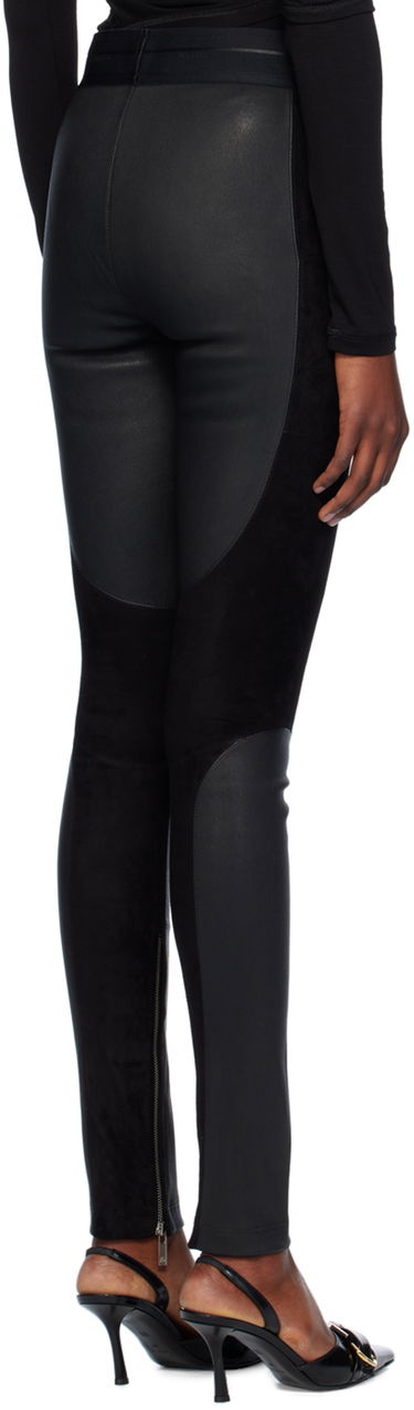 Leggings Helmut Lang Racer Leather Leggings Sort | O06HW202, 2
