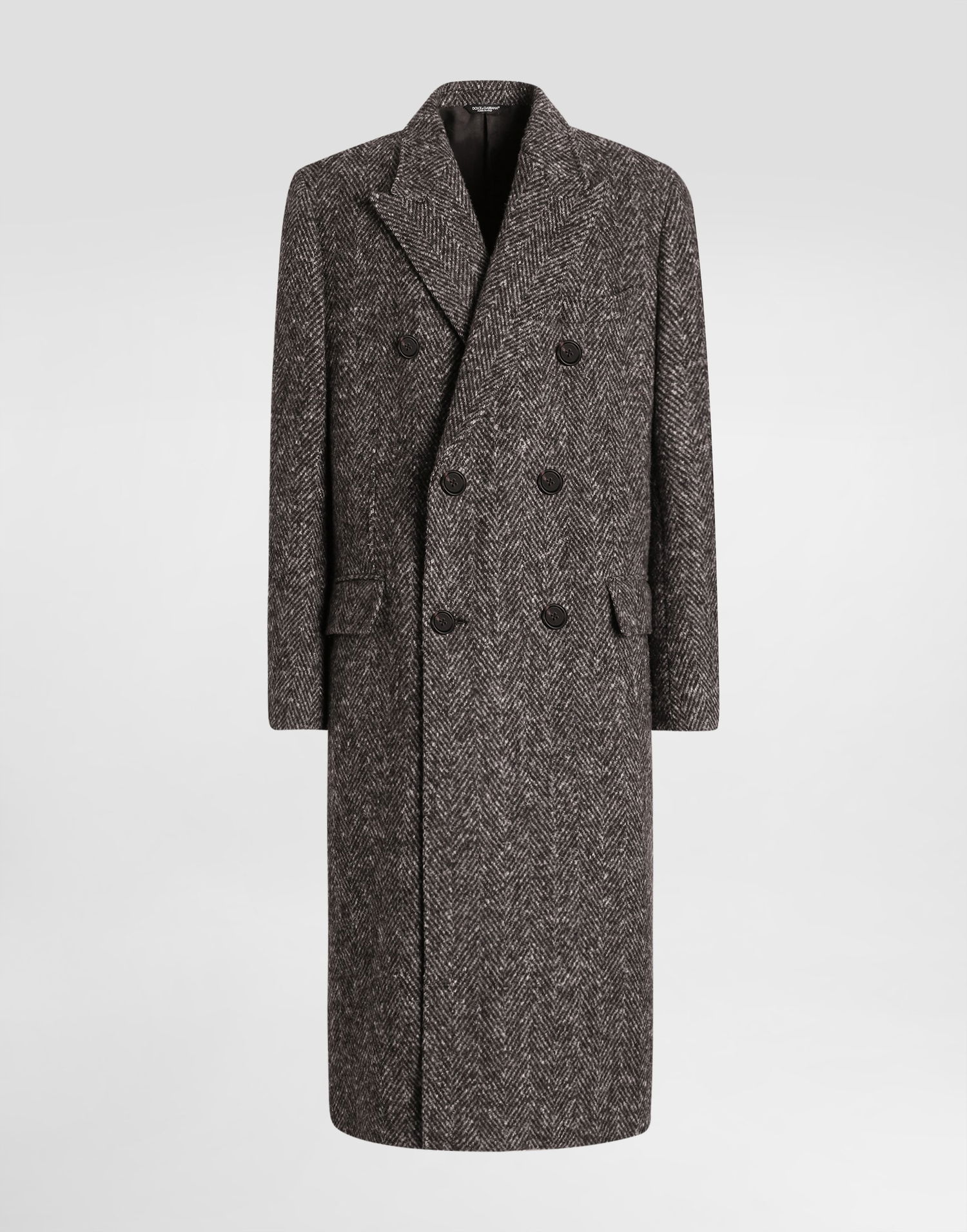 Frakker Dolce & Gabbana Dolce & Gabbana Double-breasted Herringbone Coat Grå | G038ZTFC2FDS8030, 0