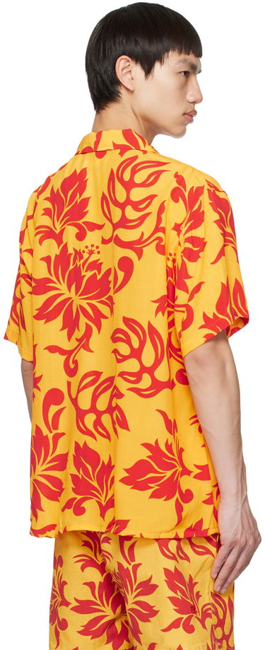 Skjorte ERL ERL Floral-Print Shirt Gul | ERL06B003, 2