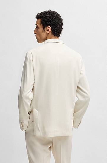 Jakke BOSS Selected By Shohei Ohtani Slim-Fit Blazer Hvid | 50540686, 1