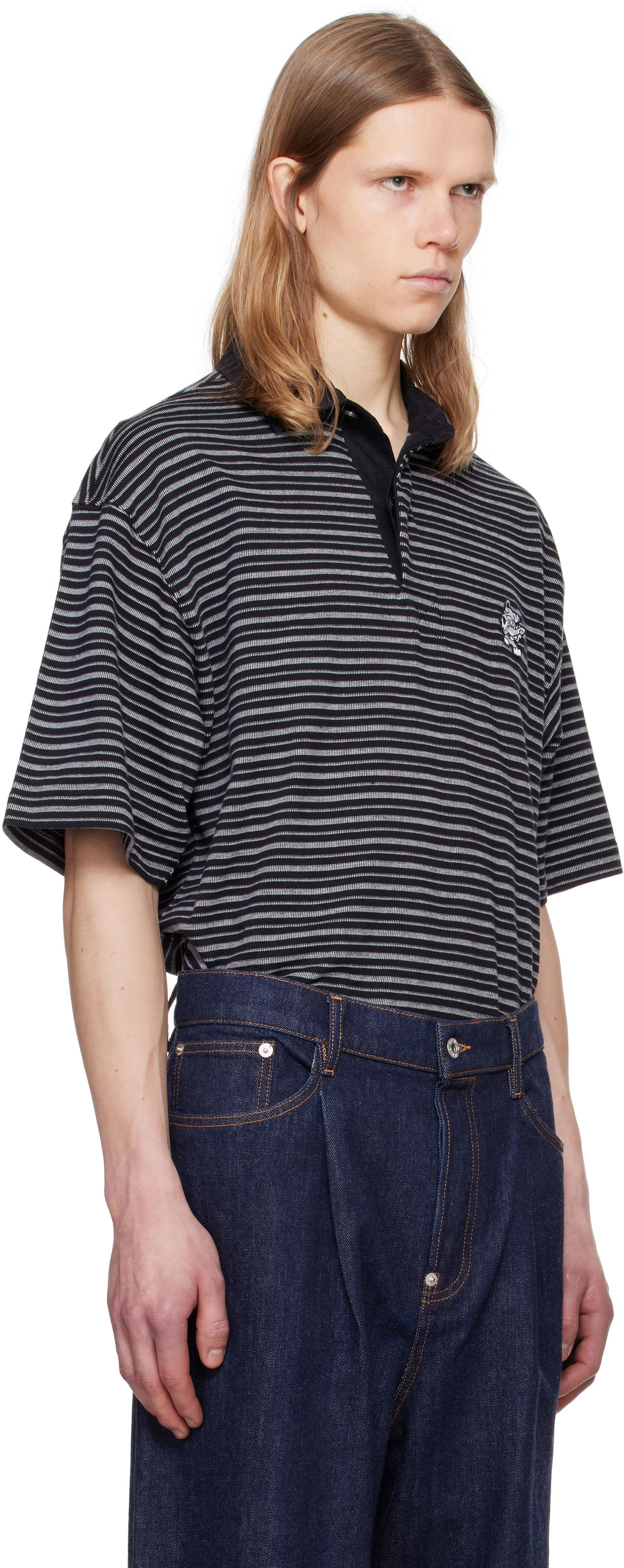 Polo skjorte KENZO Kenzo Paris VERDY Edition Embroidered Polo Sort | FF55PO5414SD, 1
