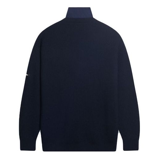 Sweater Balenciaga Layered Knit Sweater Mørkeblå | 675274T16118065, 0