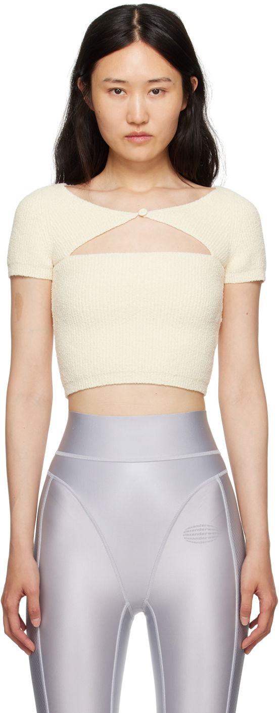 Crop top Alexander Wang Cutout T-Shirt by alexanderwang.t Hvid | 4KC3231035