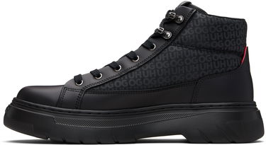 Sneakers og sko BOSS HUGO Printed-Logo Faux-Leather Boots Sort | 50552644, 2