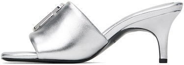 Kjole Marc Jacobs Marc Jacobs 'The Leather J Marc' Heeled Sandals Metalisk | 2S4FSA001F04, 2
