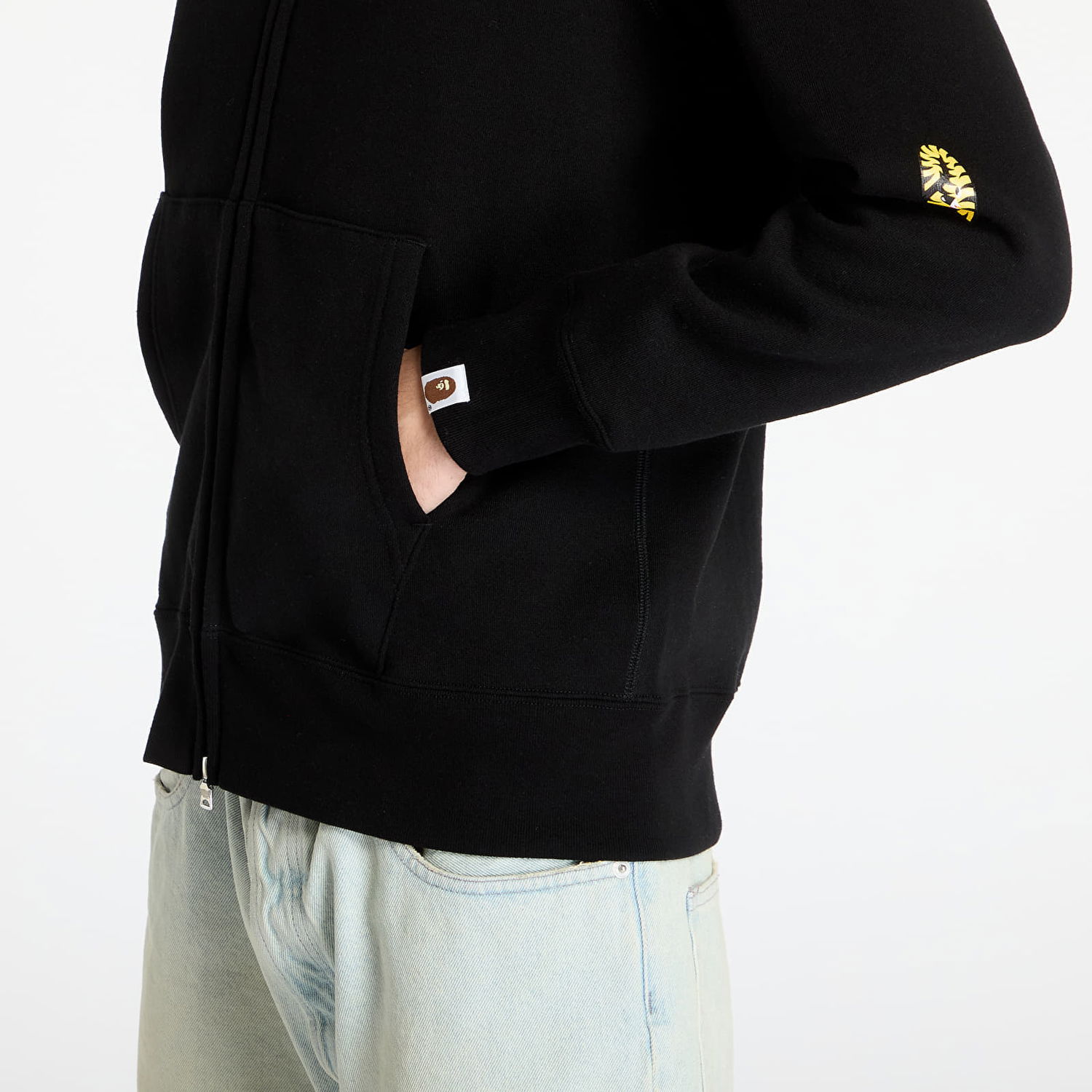 Sweatshirt BAPE A BATHING APE Tiger Full Zip Hoodie Sort | 001ZPL301006MBLK, 1