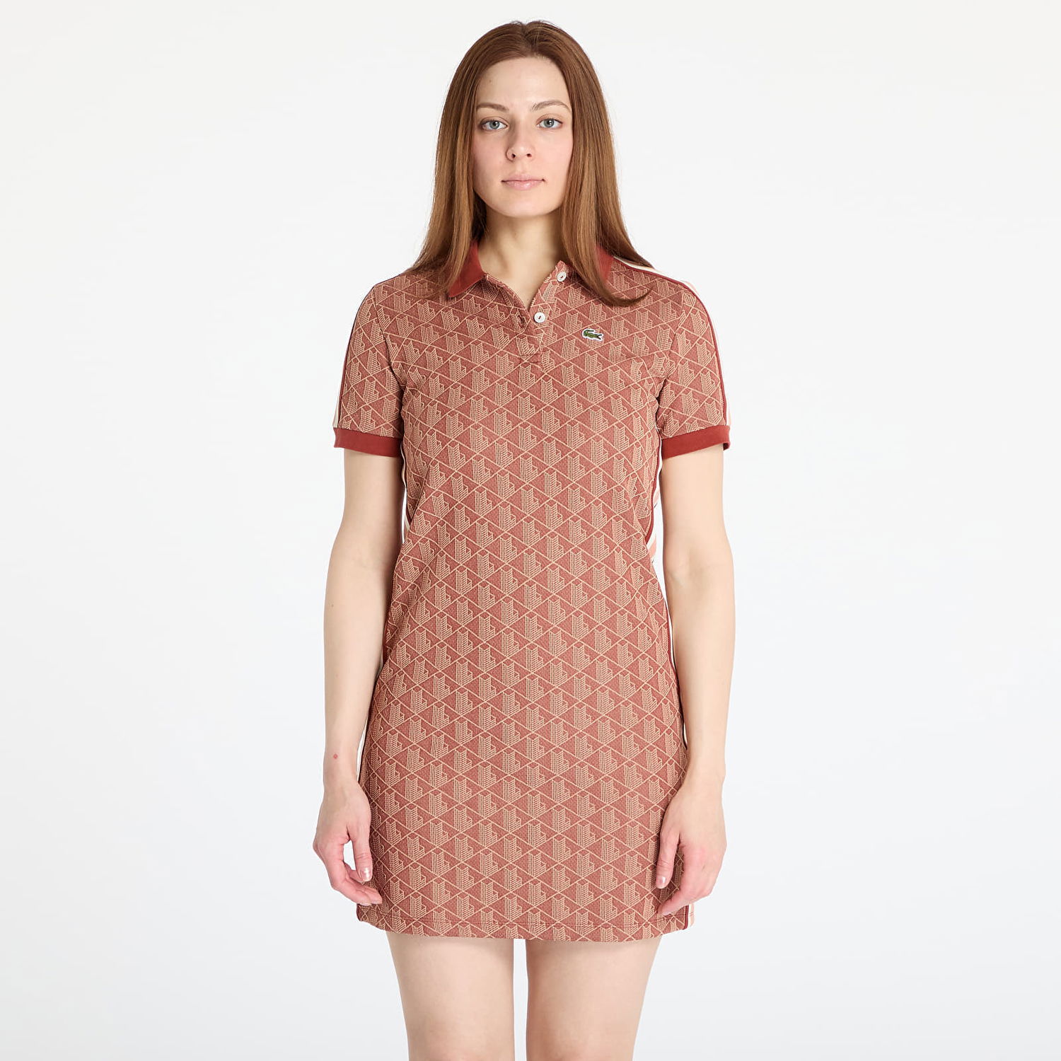 Kjole Lacoste LACOSTE Jacquard Polo Dress Rød | EF2655 GTI, 0