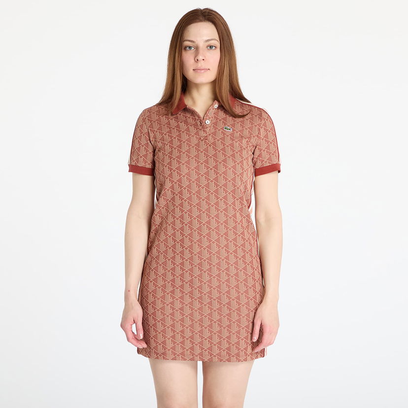 Kjole Lacoste LACOSTE Jacquard Polo Dress Rød | EF2655 GTI