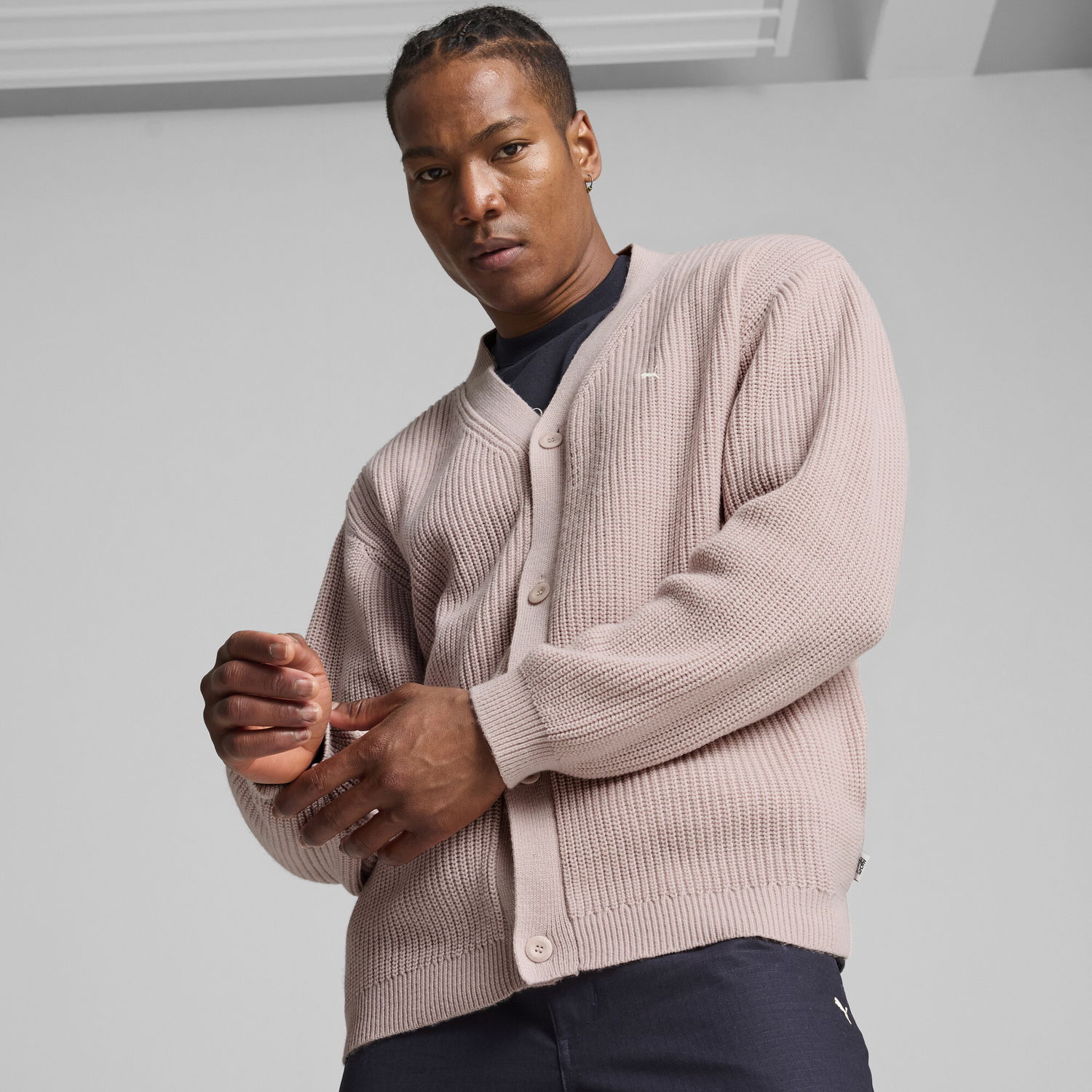 Sweater Puma MMQ Cardigan Lyserød | 626779_49, 0