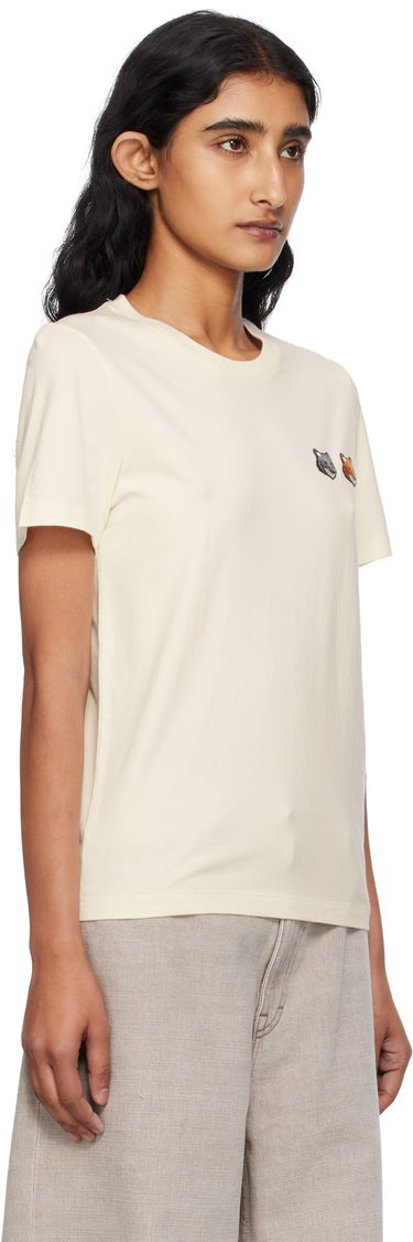T-shirt MAISON KITSUNÉ Maison Kitsuné Double Fox Head T-Shirt Sort | OW011CFKJ0008, 4