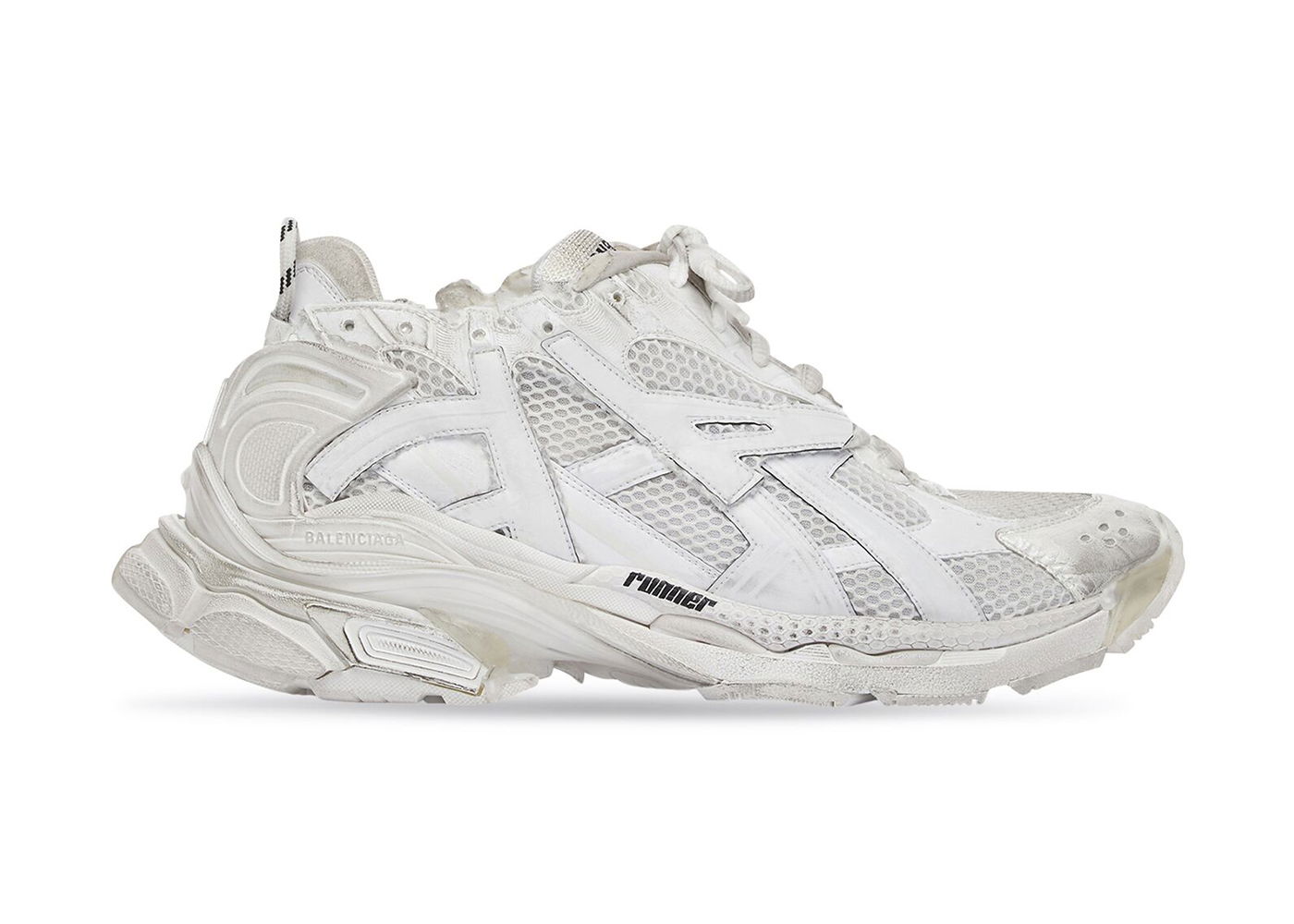 Sneakers og sko Balenciaga Runner Leather Free White Hvid | 677403W3RB19000, 0