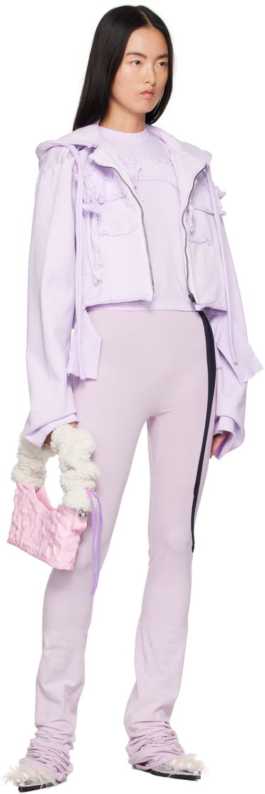 Sweatshirt Ottolinger Ottolinger Distressed Cropped Hoodie Lilla | 2215020214, 3