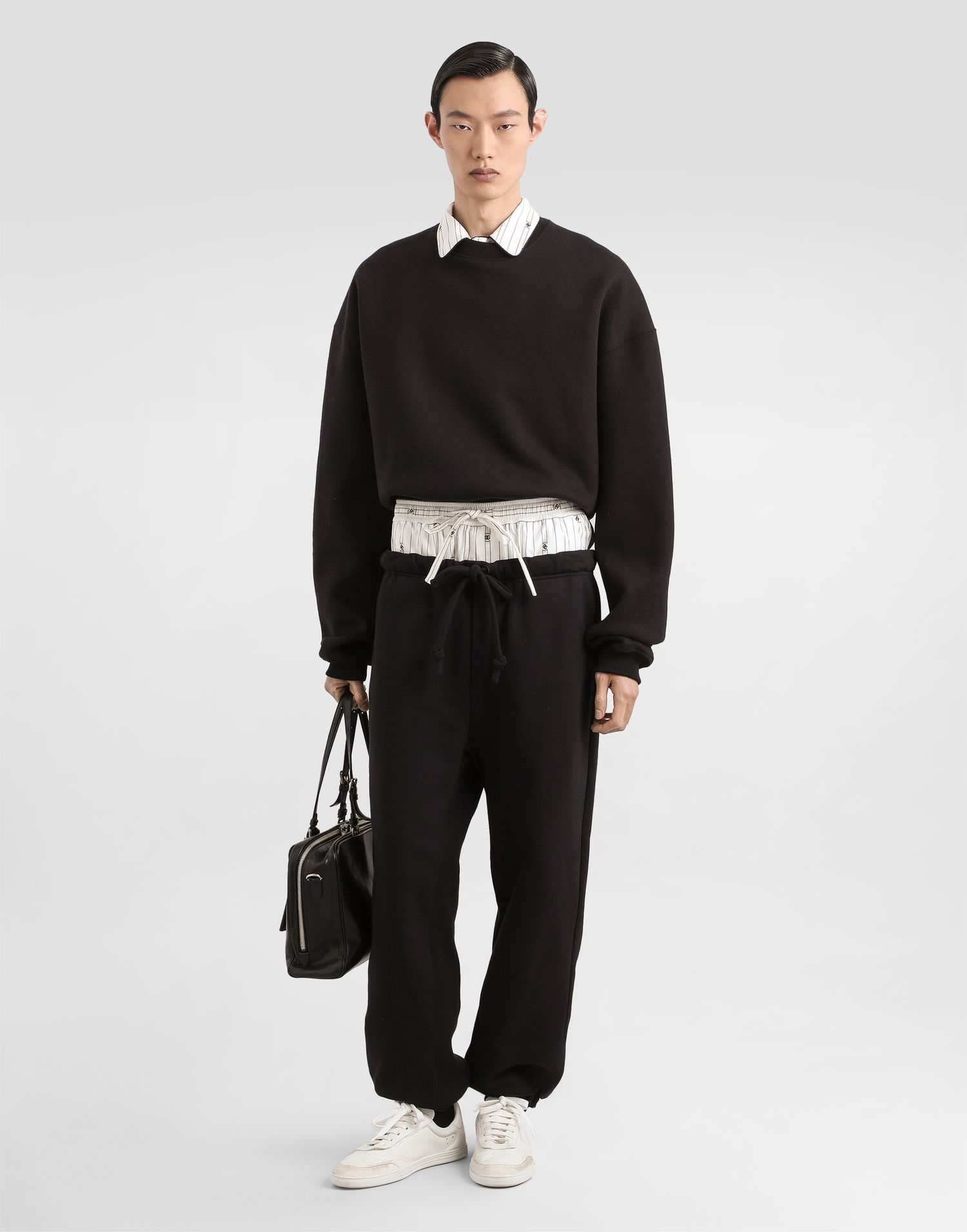 Joggingbukser Dolce & Gabbana Dolce & Gabbana Jersey Jogging Trousers Sort | GP17ATG7PLAN0000, 1