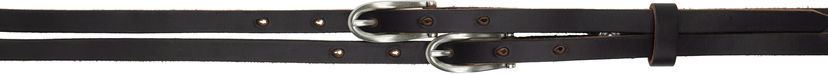 Bælter OUR LEGACY Our Legacy Twin Tongue Leather Belt Sort | A2258TBC