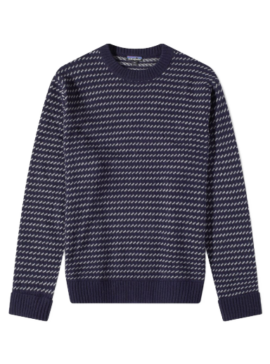 Sweater Patagonia Recycled Wool Crewneck Mørkeblå | 50655-CNY