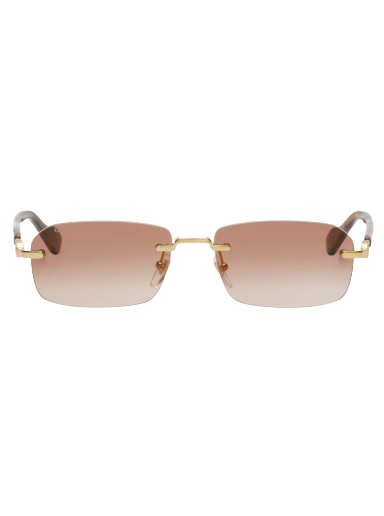 Solbriller Gucci Rectangular Sunglasses Brun | GG1221S