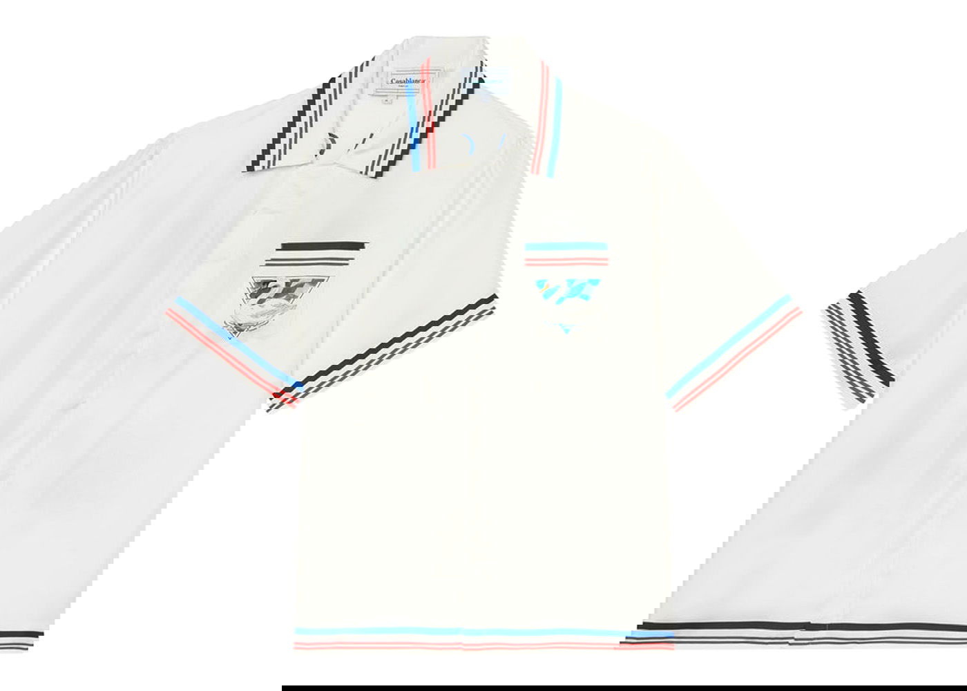 Skjorte Casablanca Par Avion Silk Shirt Hvid | MF22SH00302, 0