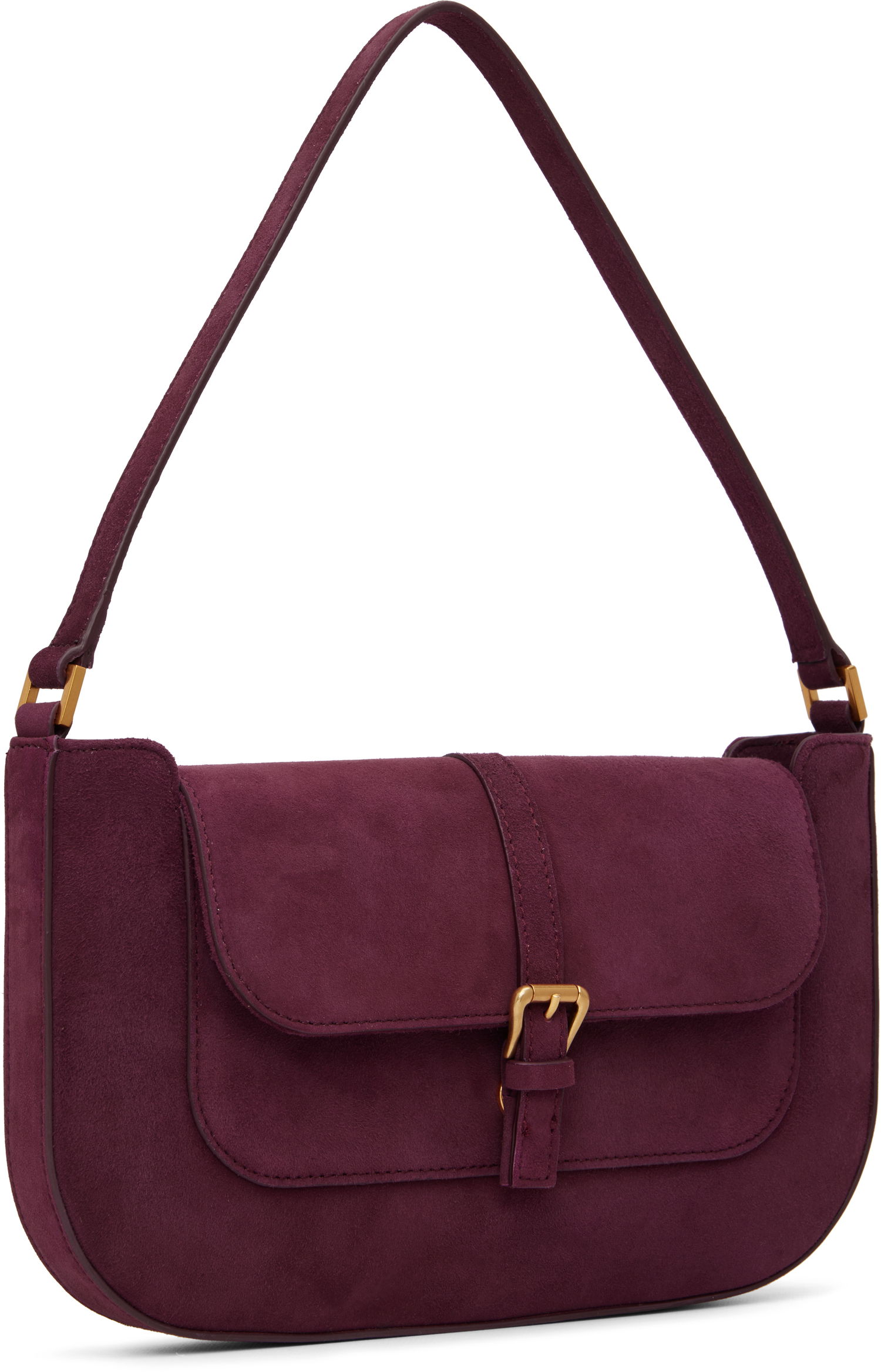 Skuldertaske BY FAR BY FAR Miranda Suede Shoulder Bag Bourgogne | MWBSB023KL009RD028PL, 1