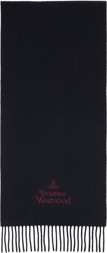 Tørklæde Vivienne Westwood Embroidered Scarf Sort | 81030007-W00Q7-, 0