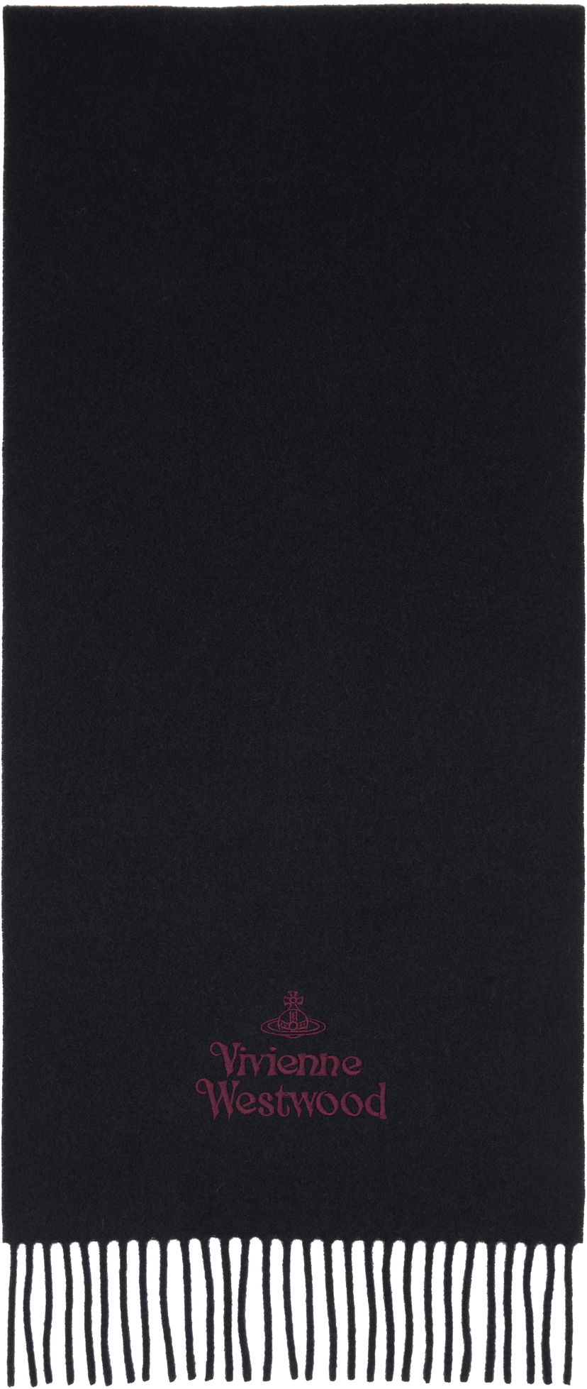 Tørklæde Vivienne Westwood Embroidered Scarf Sort | 81030007-W00Q7-