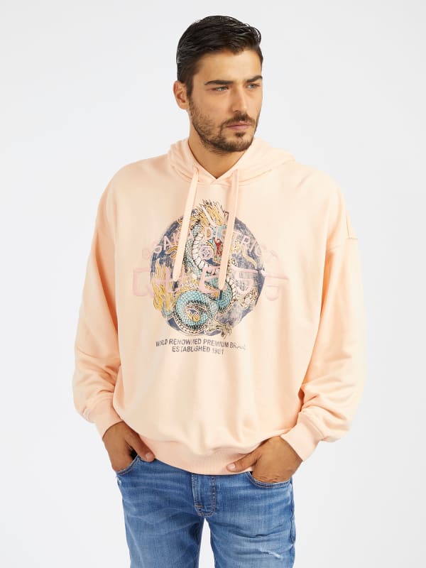 Sweatshirt GUESS Embroidered Sweatshirt Beige | M4RQ14KBK32, 0