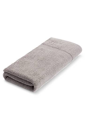 Home decor BOSS Aegean-cotton bath towel with tonal logo Grå | -1013445, 0