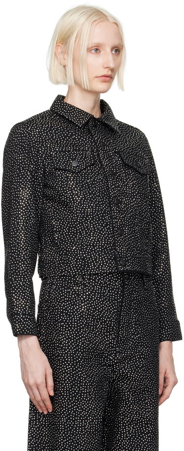 Jakke Marc Jacobs Marc Jacobs 'The Glam Studs Shrunken' Denim Jacket Sort | 2F4RJC015D12, 1