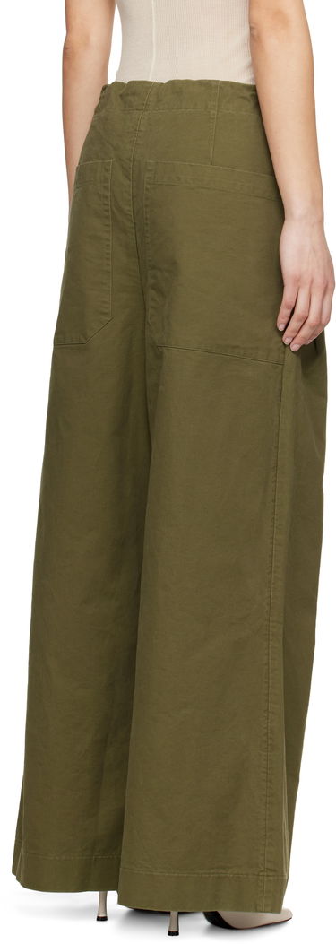 Bukser Entire Studios Entire Studios Wares Pleated Wide-Leg Trousers Grøn | ESU-S25-3007-AR, 2