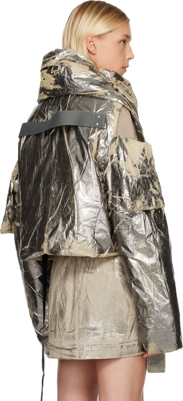 Puffer jakke Rick Owens Concordians Convertible Jacket Metalisk | DS02E7727 NPF, 2
